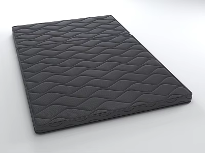 Black Mattress With Wavy Pattern Modern Design For Comfortable Sleep Support 3d model
