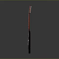 Red Electric Guitar With Modern Design White Accent And Wooden Neck