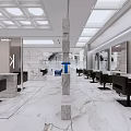 Modern Hair And Beauty Salon Interior With Styling Stations Product Displays And Comfortable Chairs