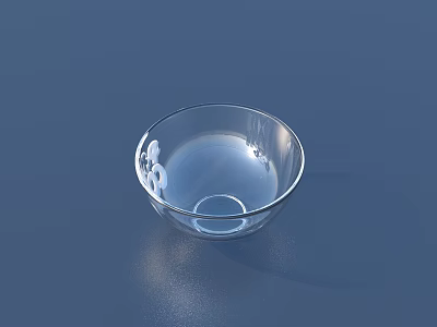Transparent Glass Bowl A Practical Household Item For Everyday Use 3d model