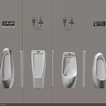 White Modern Urinals In Public Restroom With Wall Mounted Design And Clean Interior