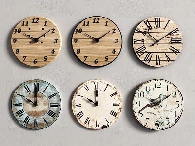 Industrial LOFT clock wall clock 3d model