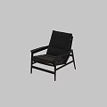 Modern Gray Upholstered Armchair With Comfortable Seat Backrest And Wooden Frame