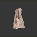 Fashionable Women's Off The Shoulder Pink Patterned Dress with Puff Sleeves and Elegant Design