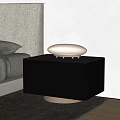 Modern Bedside Table Glass Table Lamp Bedside Lamp Spherical Table Lamp Side Cabinet 3d model