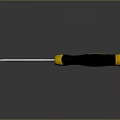 Professional Hardware Tool Screwdriver With Yellow And Black Handle And Metal Shaft