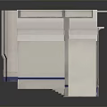 Futuristic Indoor Structure With Stairs Glowing Door Metallic Walls And Crates