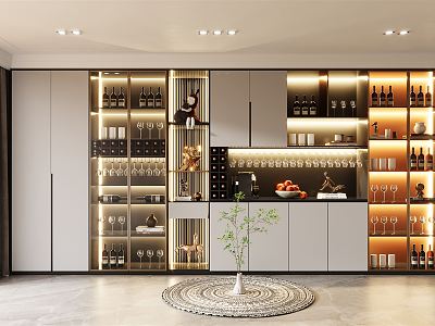 Modern wine cabinet model