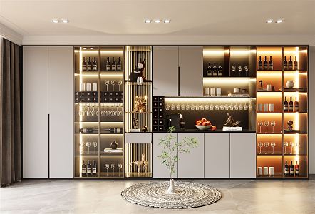 Modern wine cabinet 3d model