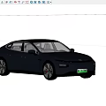 Blue Modern Sedan With Black Roof Streamlined Body And Alloy Wheels