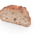 Cut Bread Toast Scan Bread 3d model
