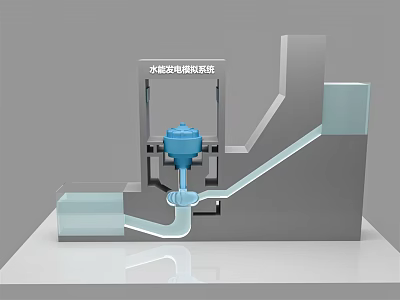 Industrial Equipment for Hydropower Station with Governor Demonstration and Mechanical Structure 3d model