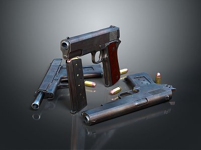 pistol semi-automatic pistol automatic pistol modern weapon hot weapon hot weapon gun military 3d model