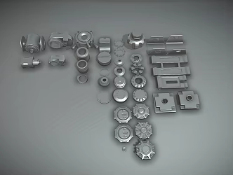Modern nut hardware equipment 3d model