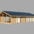 Wooden House Exterior Design With Metal Roof Porch And Large Windows