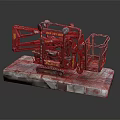 Red Tracked Aerial Work Platform With Mobile Hydraulic Lift And Basket