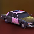 Functional Police Car With Red Blue Lights Department Logo And CA License Plate