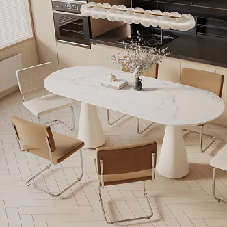 Modern table combination 3d model