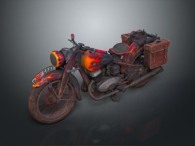 Motorcycle Two-wheeled Motorcycle Cross-country Motorcycle Road Race Motorcycle Motor Vehicle Transport 3d model