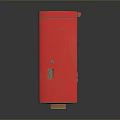 Red Secure Storage Cabinet With Lock And Key For Office Equipment