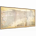 Japanese Screen Folding Screen 3d model