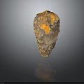 Natural Brown Yellow Orange Stone With Irregular Shape And Textured Surface 3d model