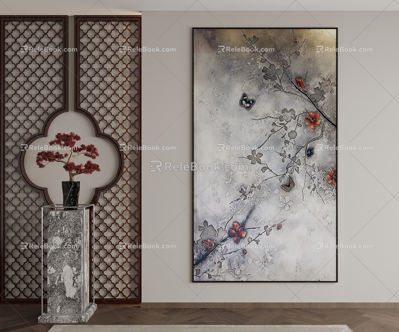 New Chinese Decorative Painting 3d model