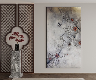 New Chinese Decorative Painting 3d model