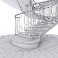 revolving staircase 3d model