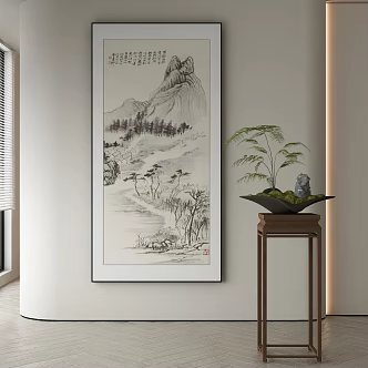New Chinese Decorative Painting 3d model