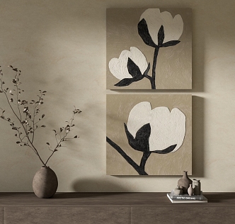 Quiet Wind Decorative Painting 3d model