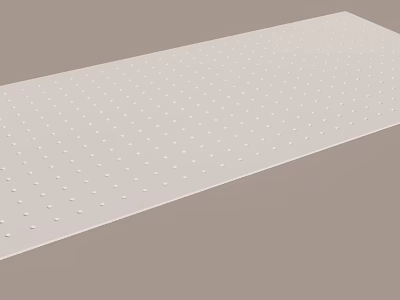 White Long Strip Wall Decor With Small Holes For Modern Home Decoration 3d model