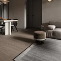 Modern Bright Open Living And Dining Room Interior Design With Large Floor To Ceiling Windows