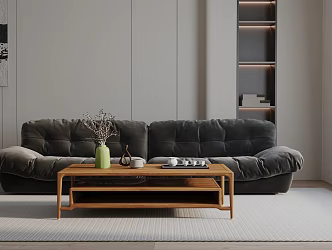 Modern three-seat sofa 3d model