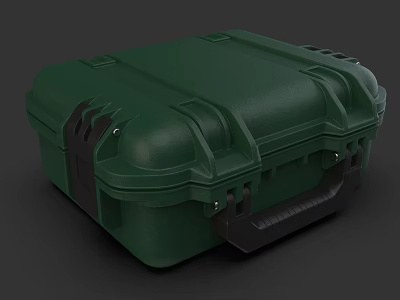 Green Hard Protective Case For Commercial Equipment Secure Storage And Transport 3d model