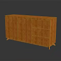 Modern Wooden Orange Entryway Console Cabinet With Drawers And Sleek Design