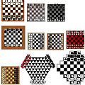 Modern Chess Table Chinese Chess 3d model
