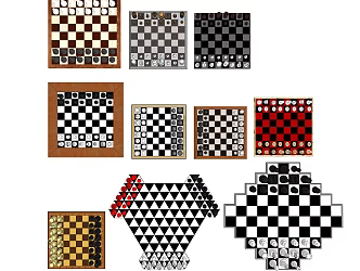 Modern Chess Table Chinese Chess 3d model