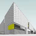 WANBA PLAZA Modern Commercial Complex With Geometric Exterior And Shopping Center