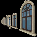 Casement Windows With Various Classic Frame Designs And Clear Glass Panels For Home Use