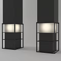 Tall Modern Black Outdoor Lights For Garden Pathway Exterior Lighting