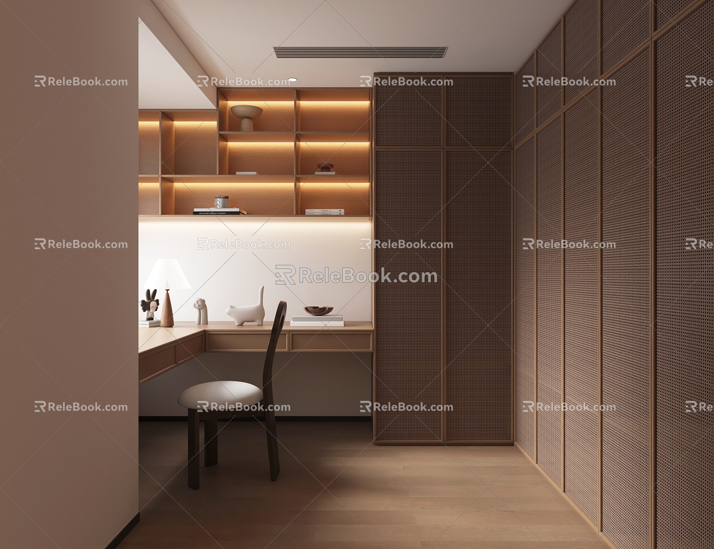 Mid-Ancient Style Cloakroom Nordic Style Cloakroom Log Style Cloakroom New Chinese Style Cloakroom 3d model