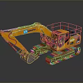 Yellow Hyundai Crawler Excavator Utility Vehicle With Heavy Duty Track And Cabin