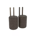 Modern Textured Stools With Natural Wooden Legs And Minimalist Design
