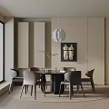 Modern table combination 3d model