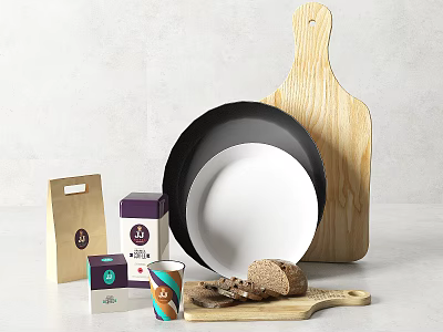 Modern Food Tableware Milk 3d model Modern Food Tableware Milk 3d model