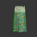 Sleeveless Women's Dress With Gray Top And Blue Floral Print Design