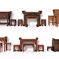 Chinese-style Buddhist Table Buddhist Cabinet for Kan Divine Table Fragrance Table Eight Immortals Table Buddhist Shrine Worship Table Buddhist Pavilion Buddhist Hall 3d model