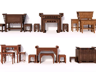 Chinese-style Buddhist Table Buddhist Cabinet for Kan Divine Table Fragrance Table Eight Immortals Table Buddhist Shrine Worship Table Buddhist Pavilion Buddhist Hall 3d model