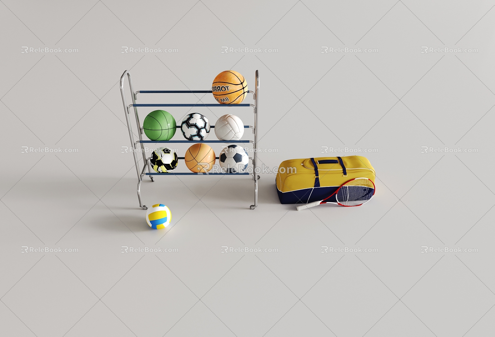 Fitness Equipment Sports Equipment Ball Tennis Fear 3d model